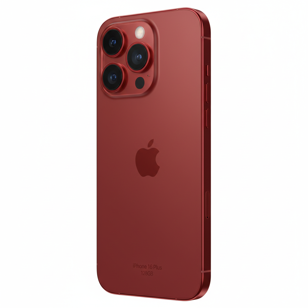 iPhone 16 Plus 128GB Red Back View